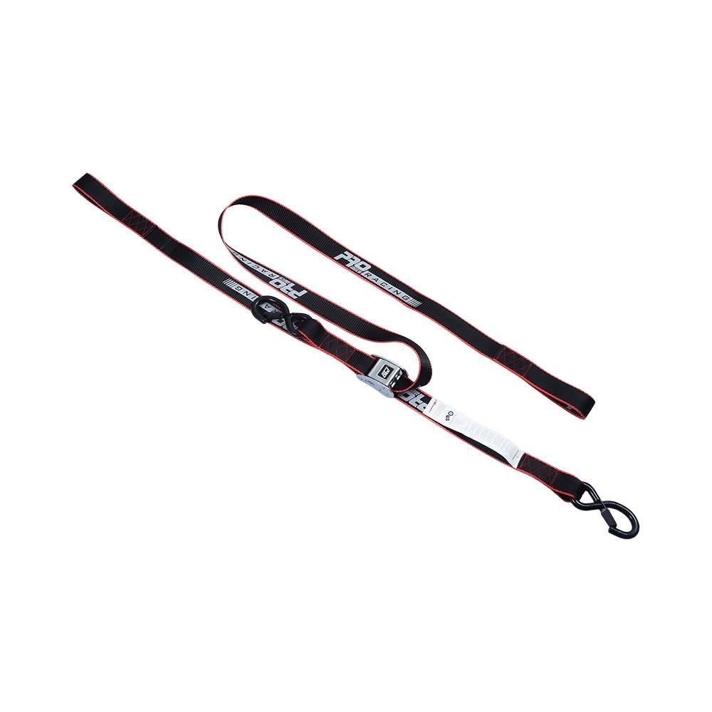 Customizable Durable Motorcycle Cam Buckle Tie Down Strap with Safety S Hook