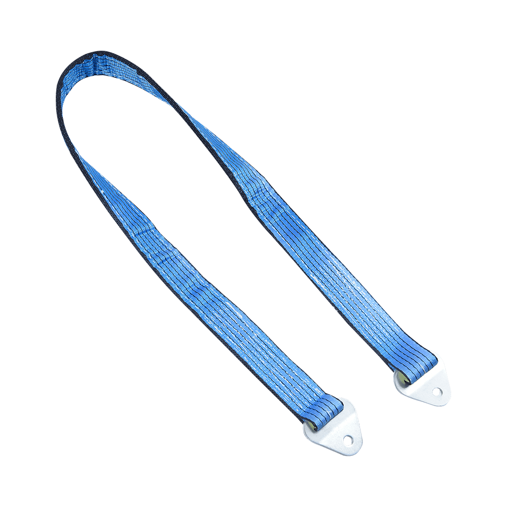 Heavy Duty Blue Protective Sleeve Wide Car Axle Towing Straps with D Ring