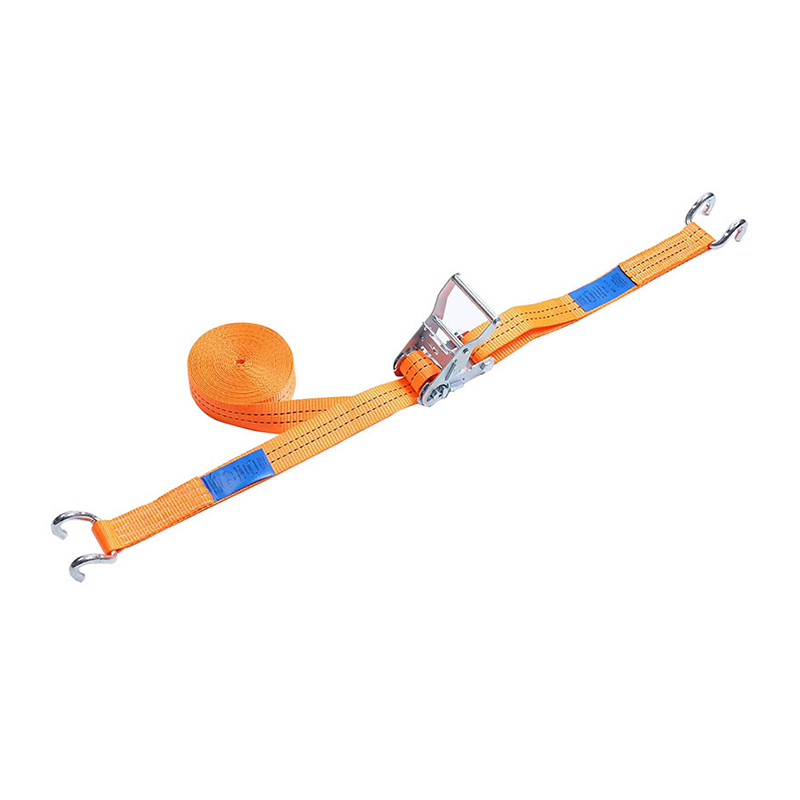 White Zinc Short Steel Handle 2T Ratchet Strap U hook Designed for Flatbed Truck Cargo Transport