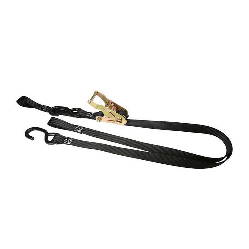 1'' X 7' Mini Motorcycle Ratchet Strap With S Hooks