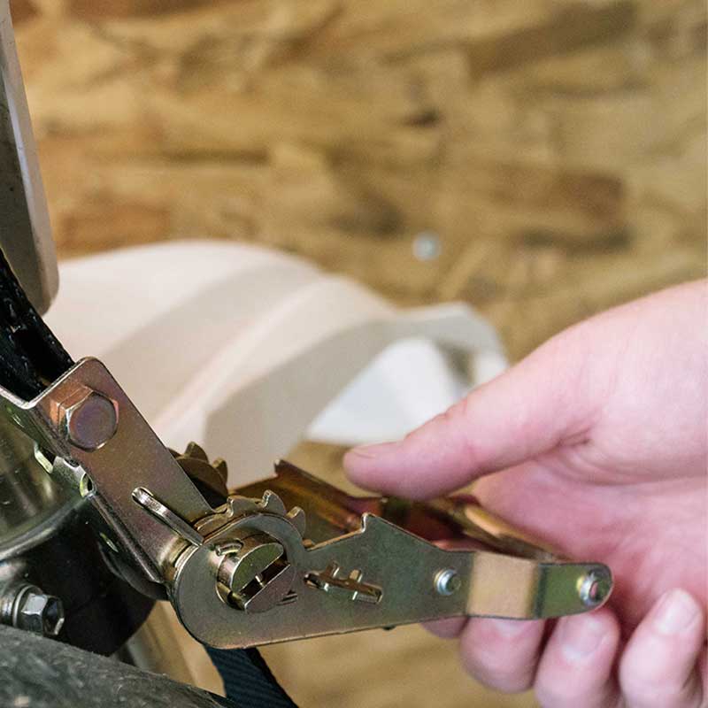 1'' X 7' Mini Motorcycle Ratchet Strap With S Hooks