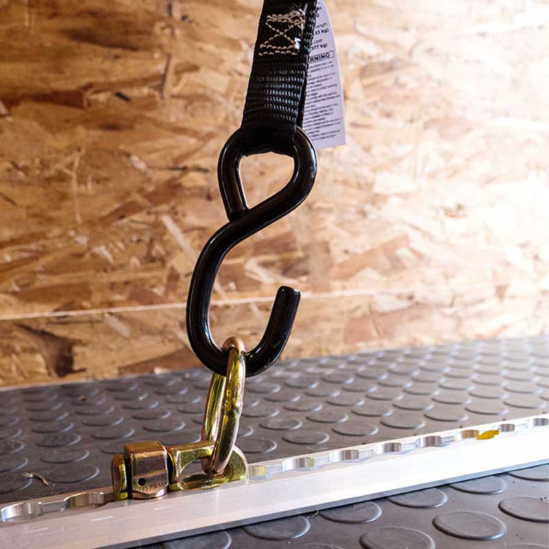 1'' X 7' Mini Motorcycle Ratchet Strap With S Hooks