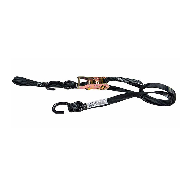 1'' X 7' Mini Motorcycle Ratchet Strap With S Hooks