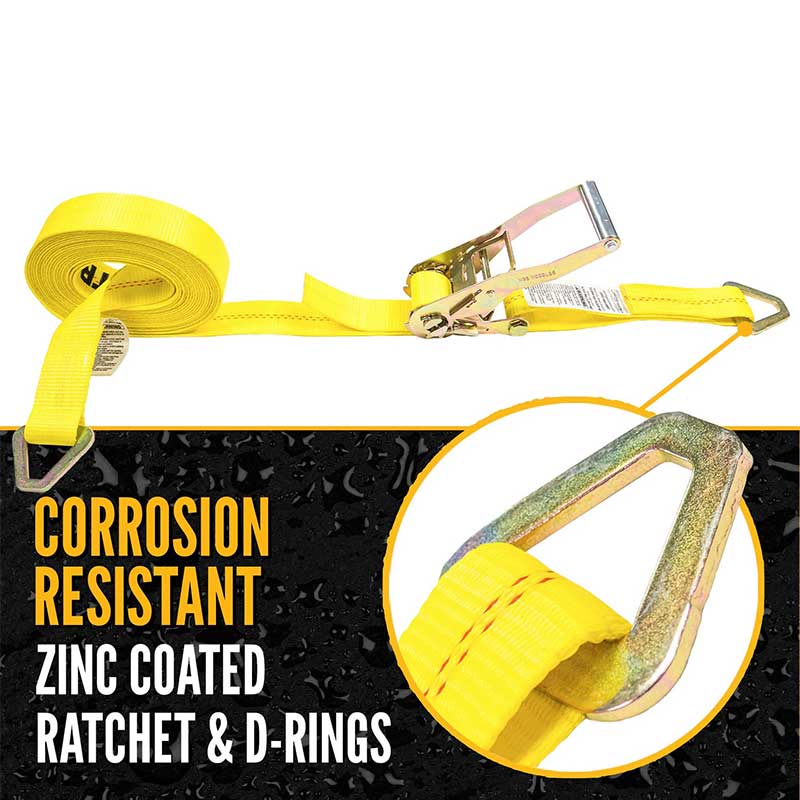 2'' X 30' Ratchet Strap With D-Rings