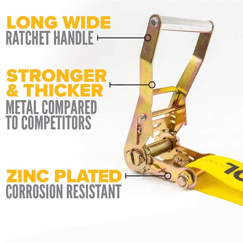 2'' X 30' Ratchet Strap With D-Rings