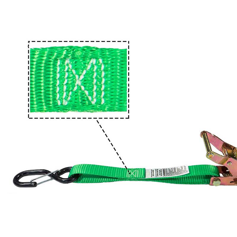1''X 6' High Tenacity Motorcycle Ratchet Tie Down Strap With 12