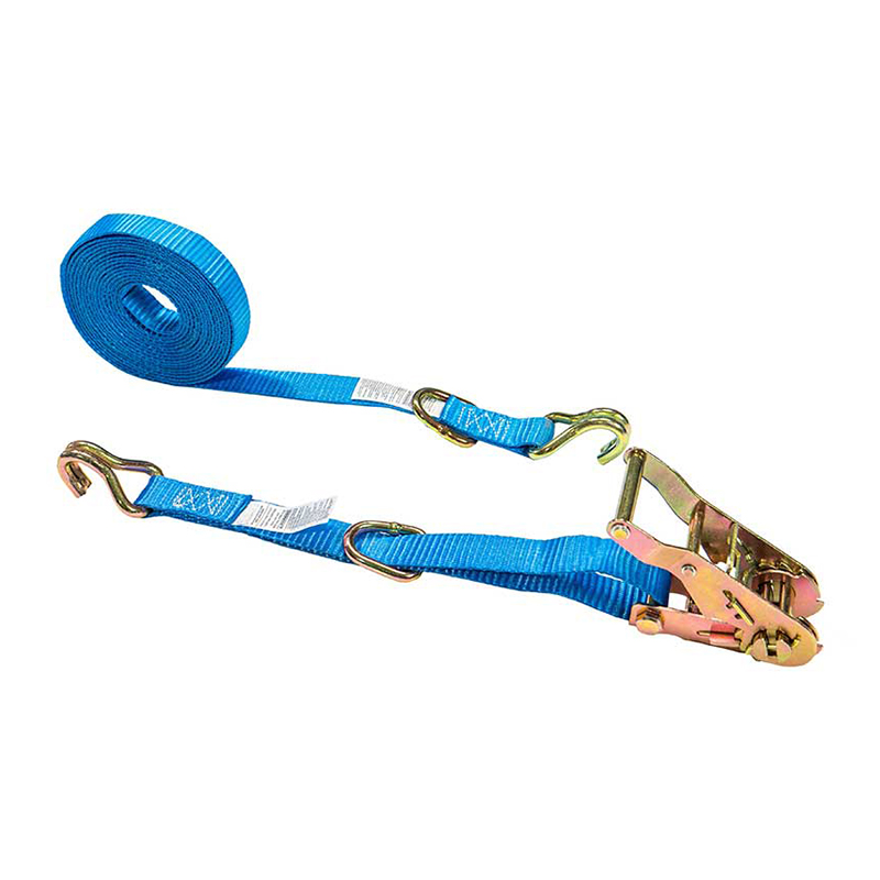 Customized Logo 1'' X 15' Ratchet Strap with J-Hook And D-Ring