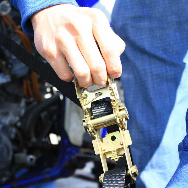 1''X 6' High Tenacity Motorcycle Ratchet Tie Down Strap With 12