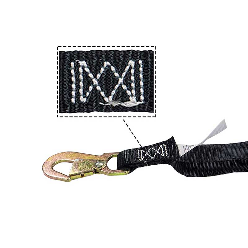 1'' X 6' Polyester Ratchet Buckle Strap with Flat Snap Hooks