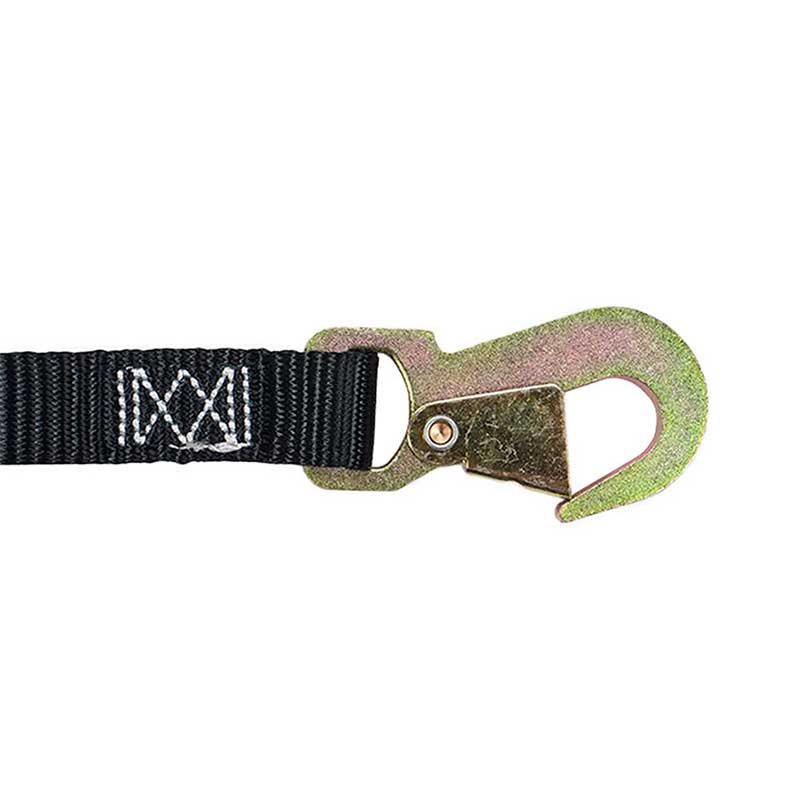 1'' X 6' Polyester Ratchet Buckle Strap with Flat Snap Hooks