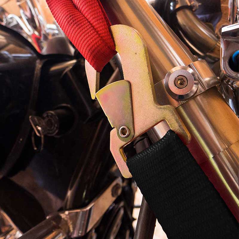 1'' X 6' Polyester Ratchet Buckle Strap with Flat Snap Hooks