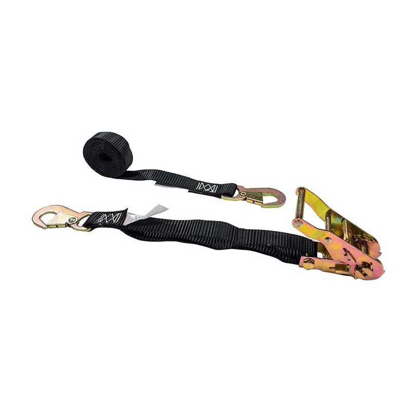 1'' X 6' Polyester Ratchet Buckle Strap with Flat Snap Hooks