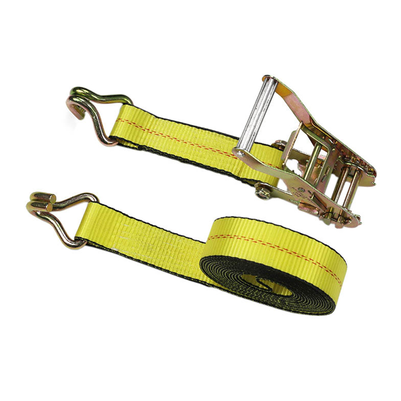 2inch Durable Black Edging Trailer Ratchet Strap with Twist Hooks