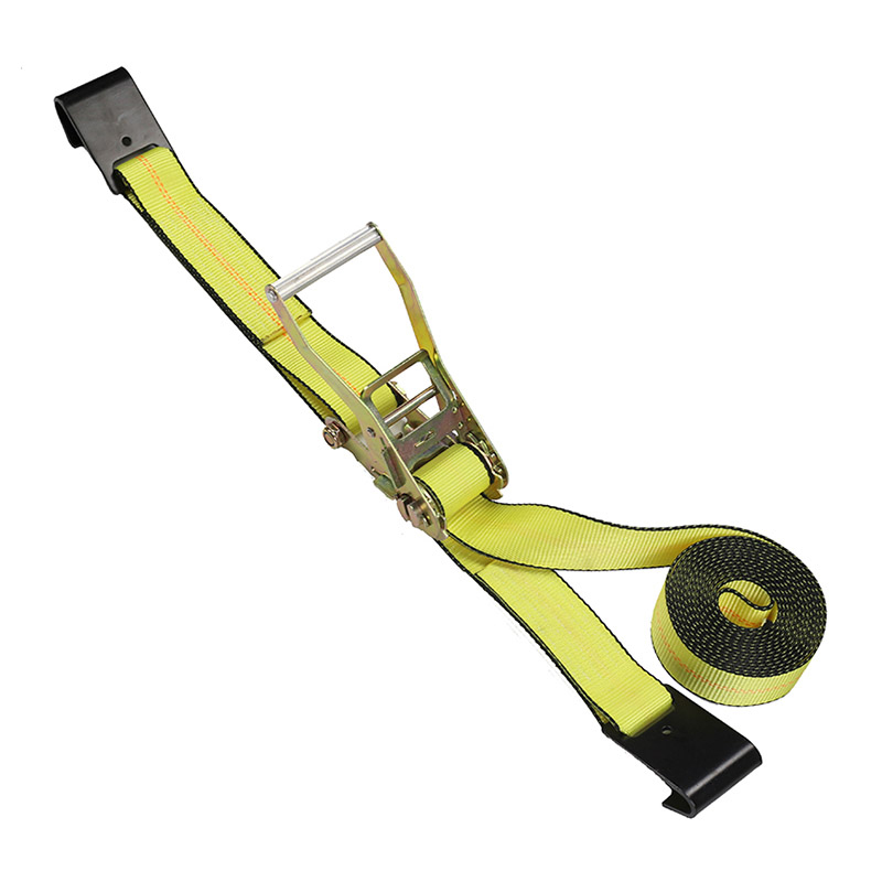 2'' Flat Hook Ratchet Straps for Trailer Truck Load Securement
