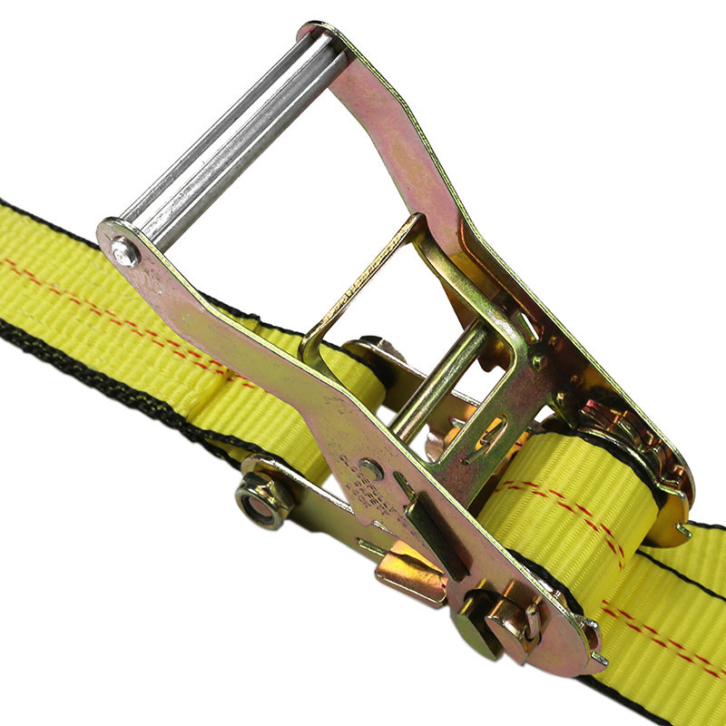 2inch Durable Black Edging Trailer Ratchet Strap with Twist Hooks