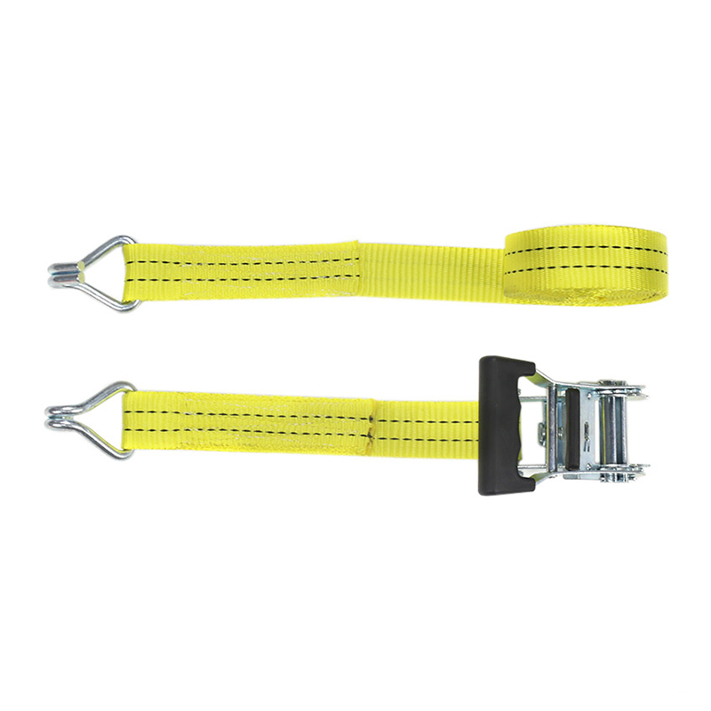 35mm 2t Rubber Coated Handle Ratchet Straps for Cargo Transport