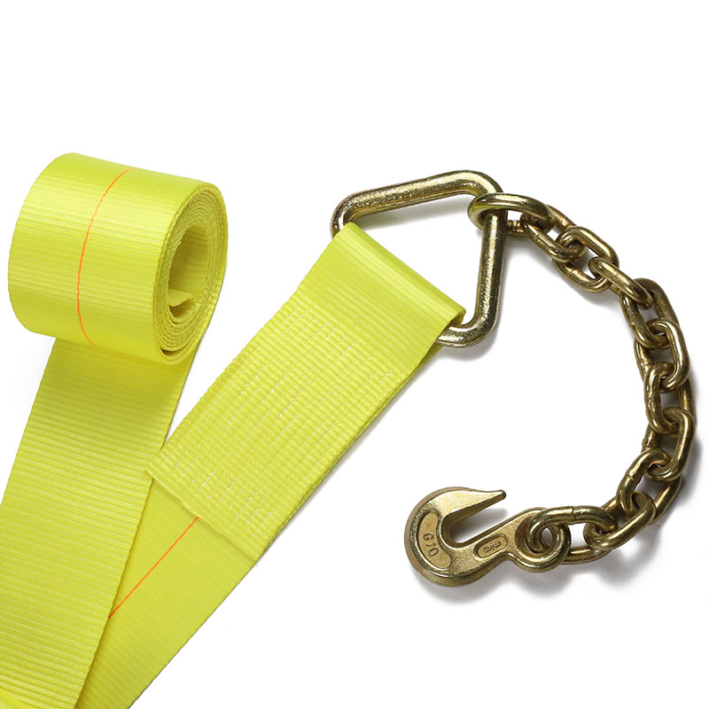 Customized Length 4inch Ratchet Strap With Chain Extensions