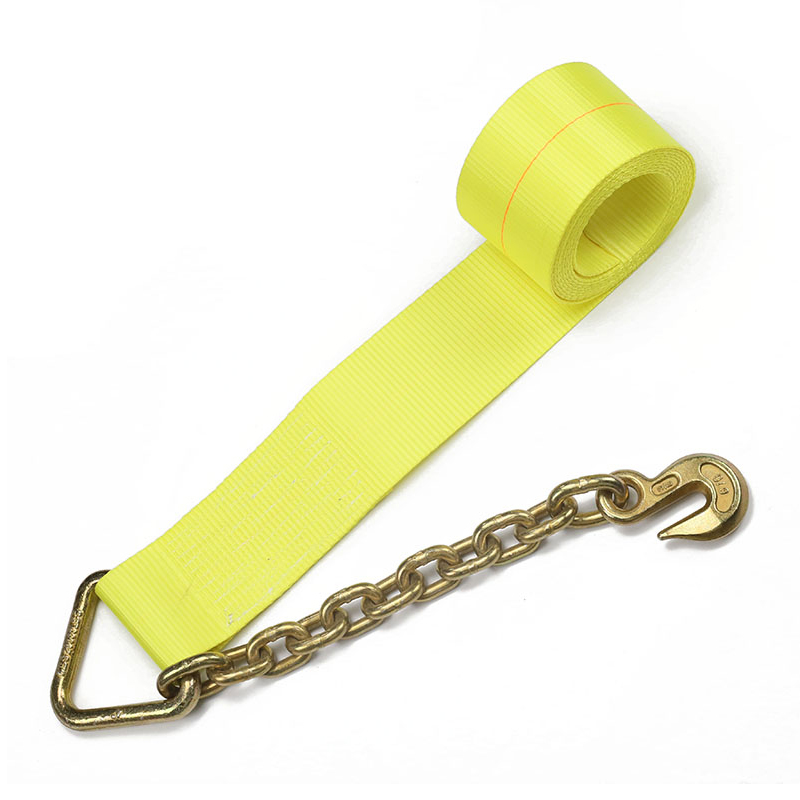 Customized Length 4inch Ratchet Strap With Chain Extensions