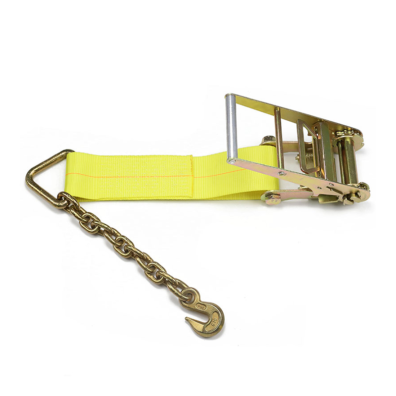 Customized Length 4inch Ratchet Strap With Chain Extensions