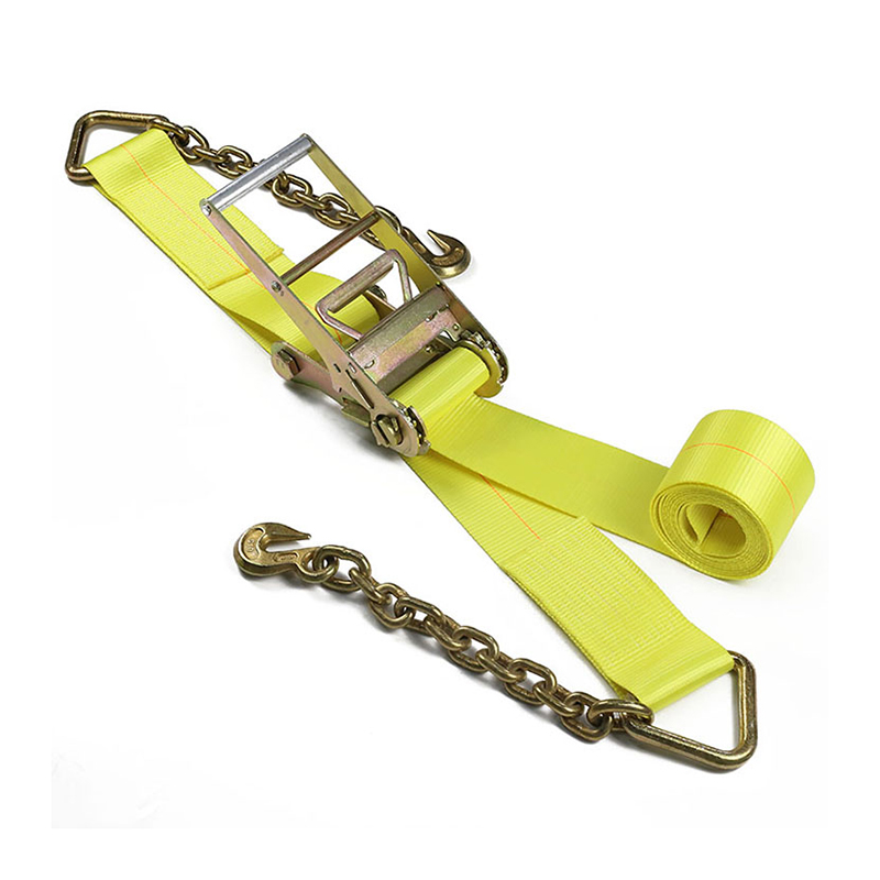 Customized Length 4inch Ratchet Strap With Chain Extensions