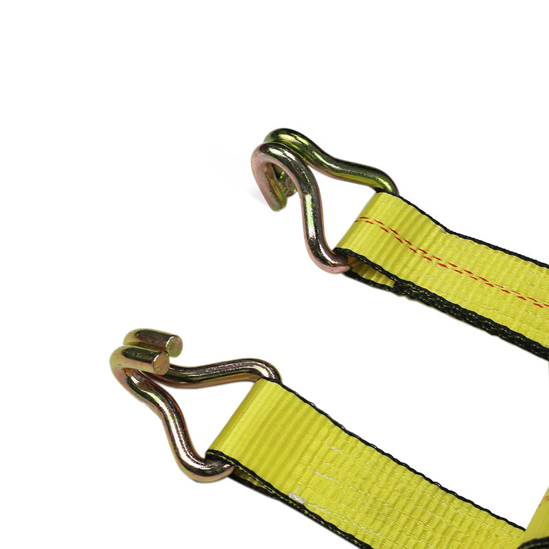 2inch Durable Black Edging Trailer Ratchet Strap with Twist Hooks