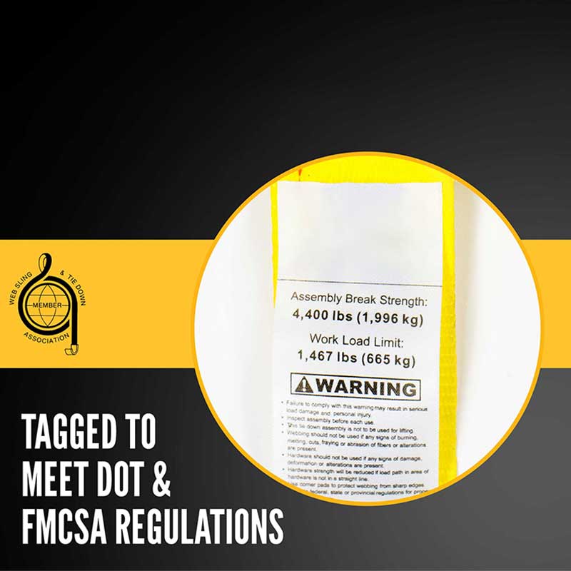 The Force 2 X 10' Yellow Endless Ratchet Strap