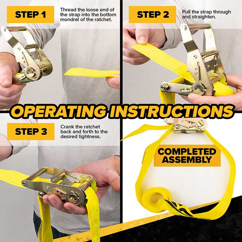 The Force 2 X 10' Yellow Endless Ratchet Strap