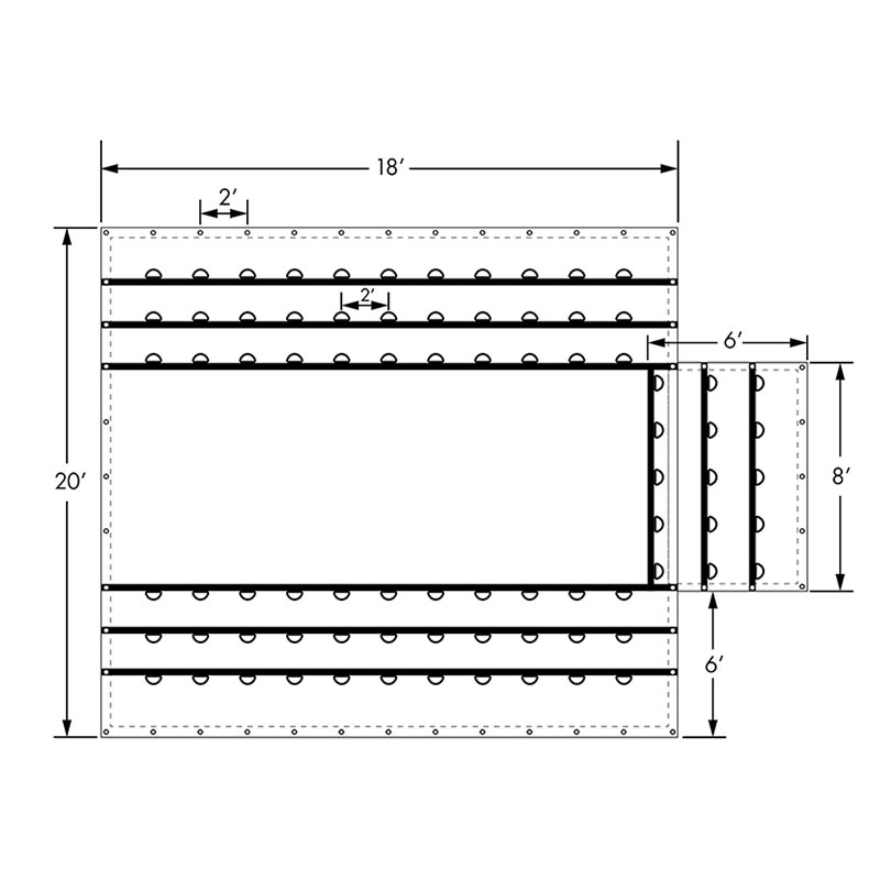 18 Oz heavy-duty protective  Lumber Truck Tarp