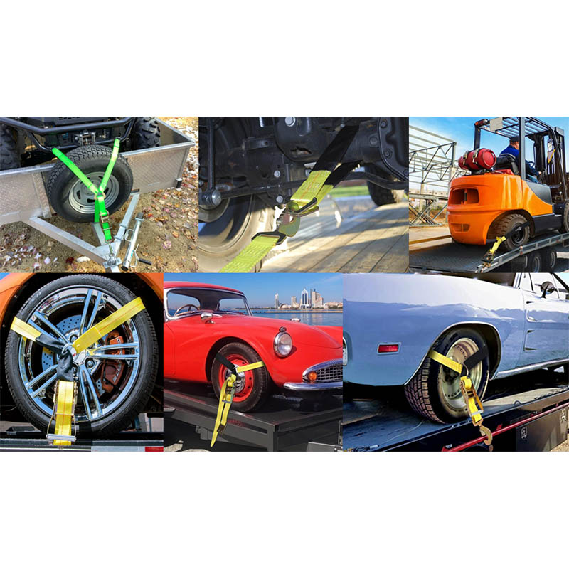 The Towing Tie Down Car Axle Straps Ratchet Tie Downs