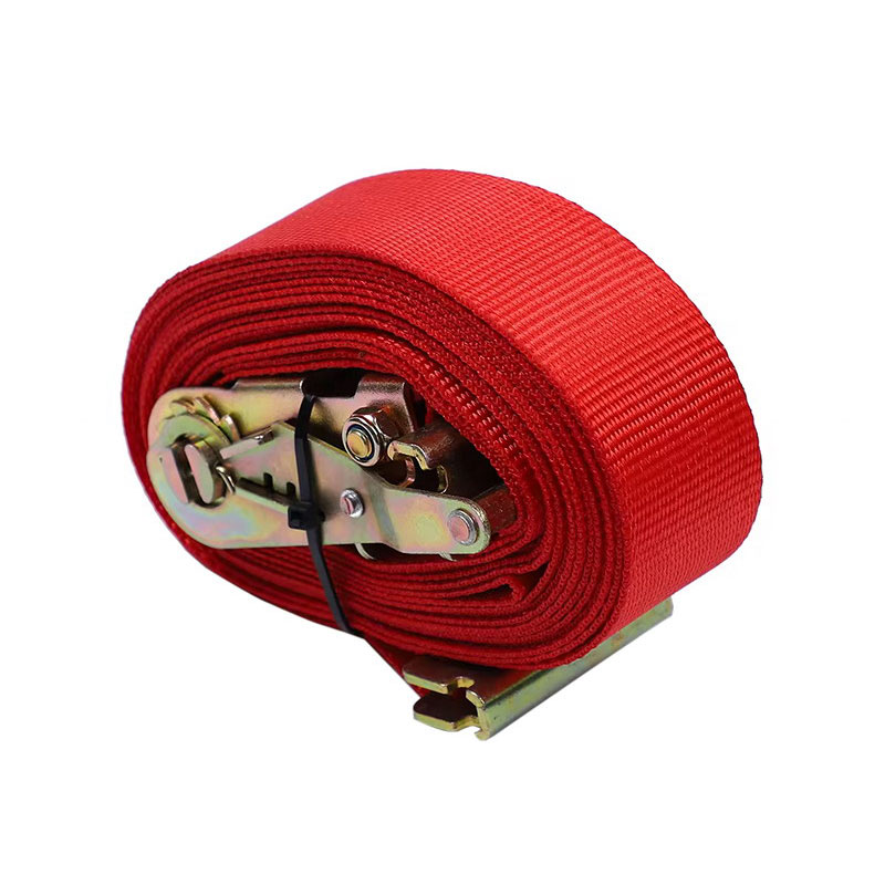 The 2'' X 12' Red E-Track Ratchet Strap