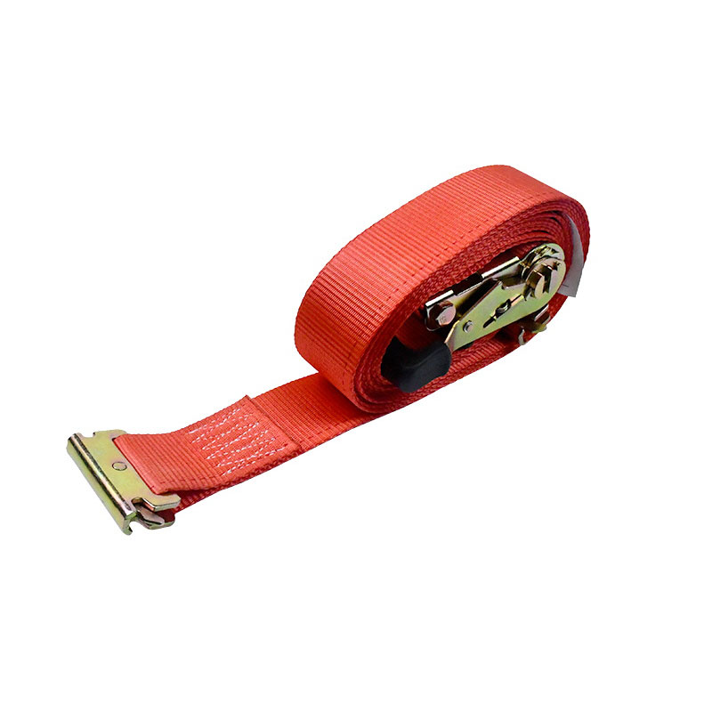 The 2'' X 12' Red Fingerprint Ratchet E-Track Tie-Down  Ratchet Strap
