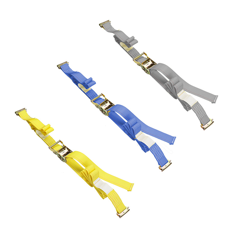 The 4-Pack 5FT Galvanized Rails Ratchet Straps  E -Track Kit