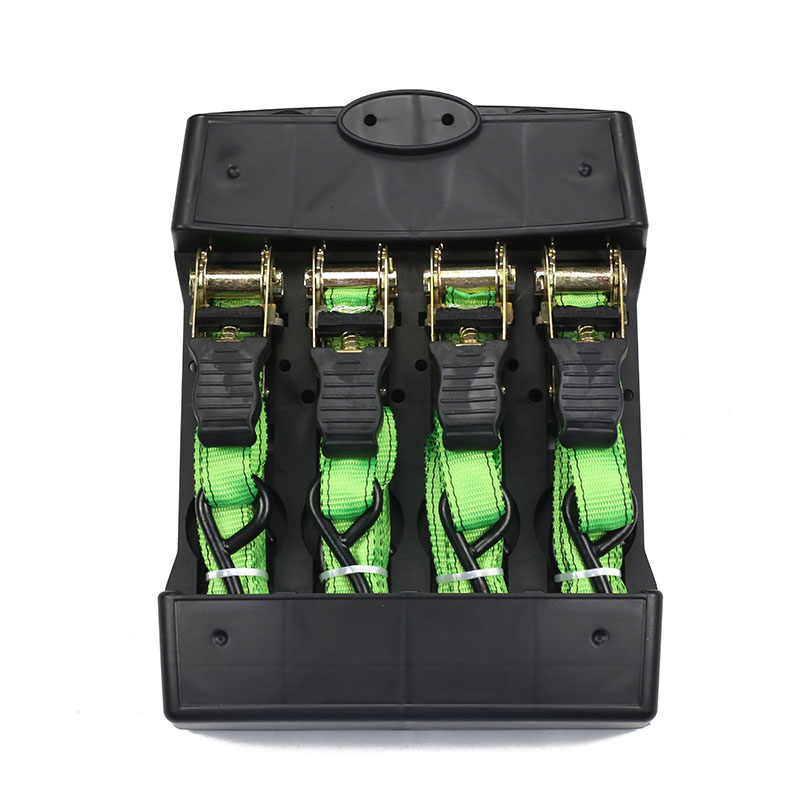 The 4PC 1-INCH Rubber Coated Ratchet Straps
